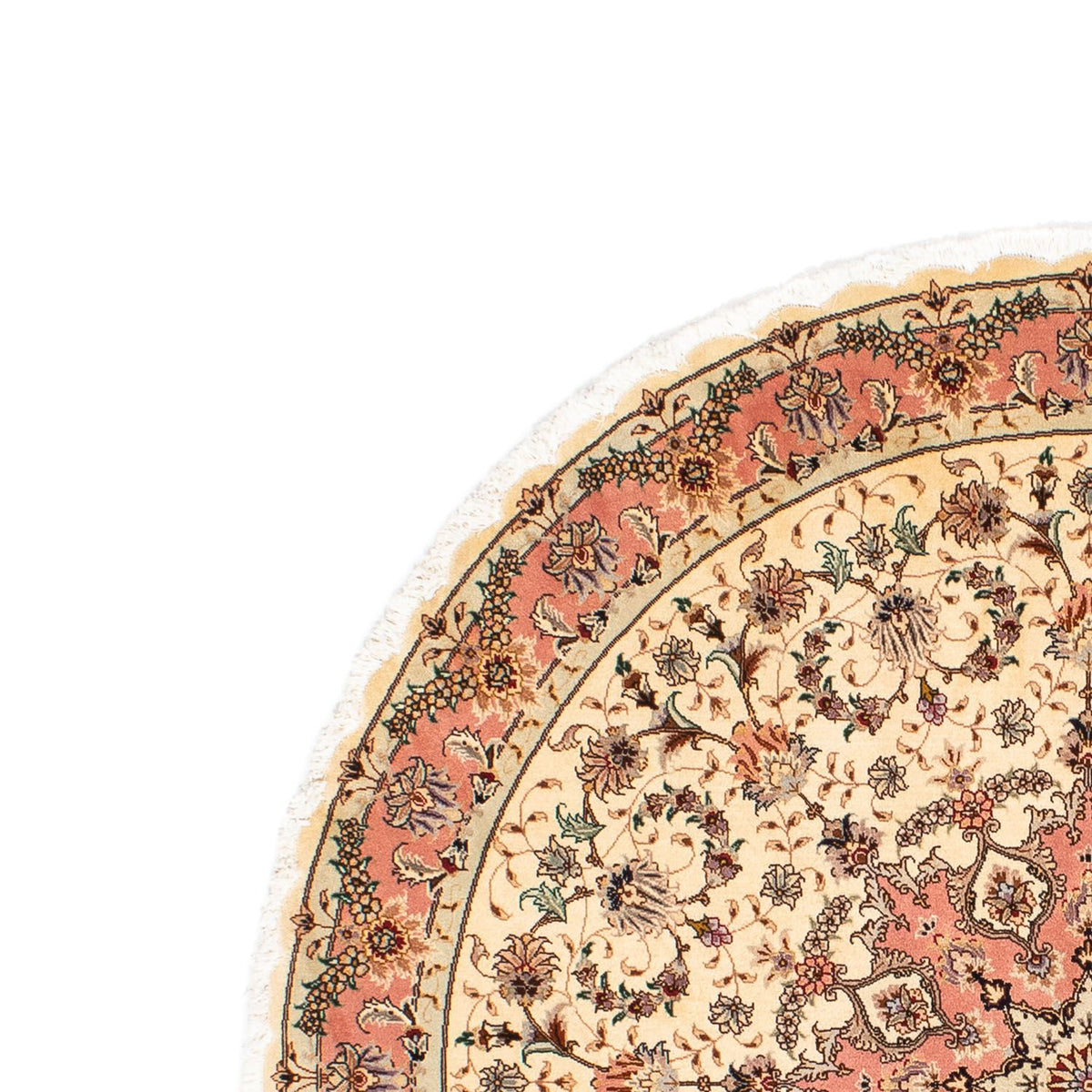 Perser Rug - Tabriz - Royal round  - 150 x 150 cm - beige