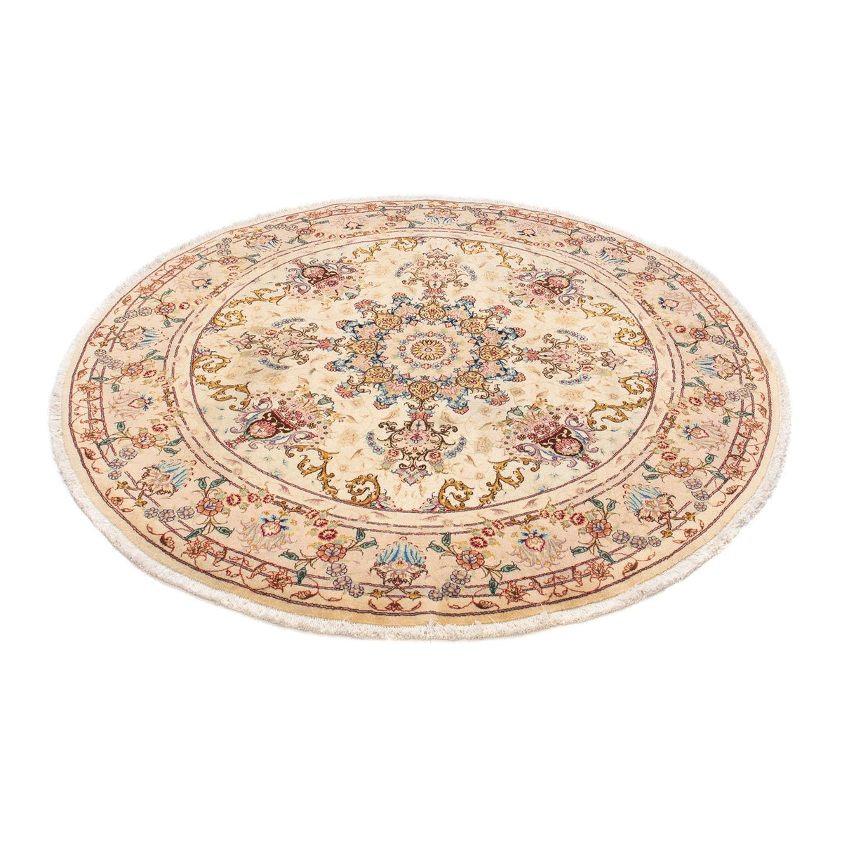 Perser Rug - Tabriz - Royal round  - 150 x 150 cm - light brown