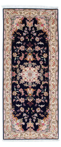 Runner Perser Rug - Tabriz - Royal - 198 x 82 cm - dark blue