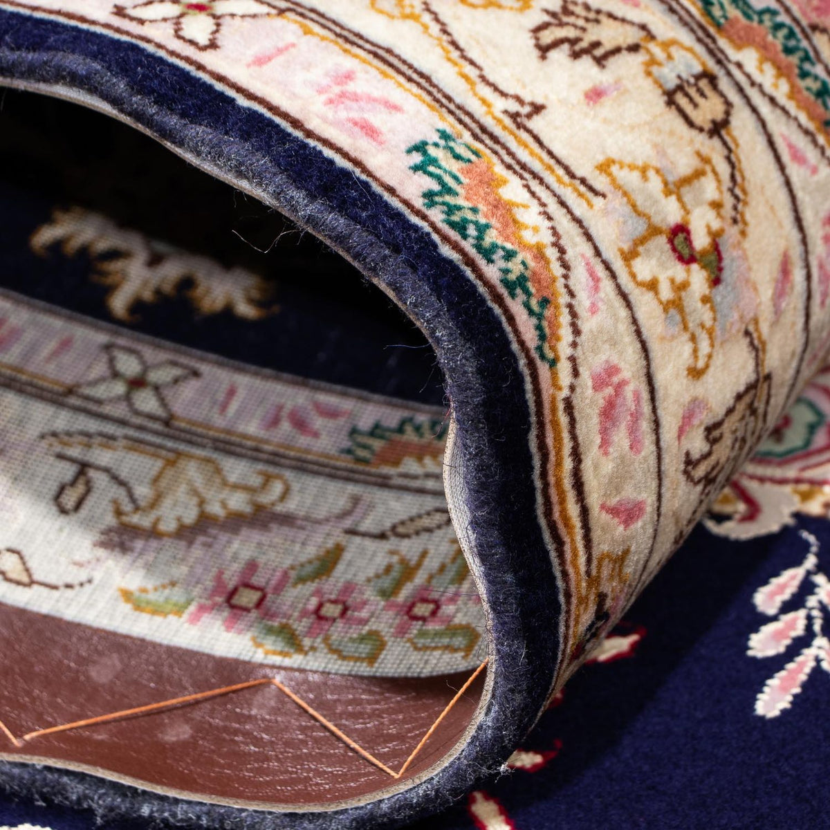 Runner Perser Rug - Tabriz - Royal - 198 x 82 cm - dark blue