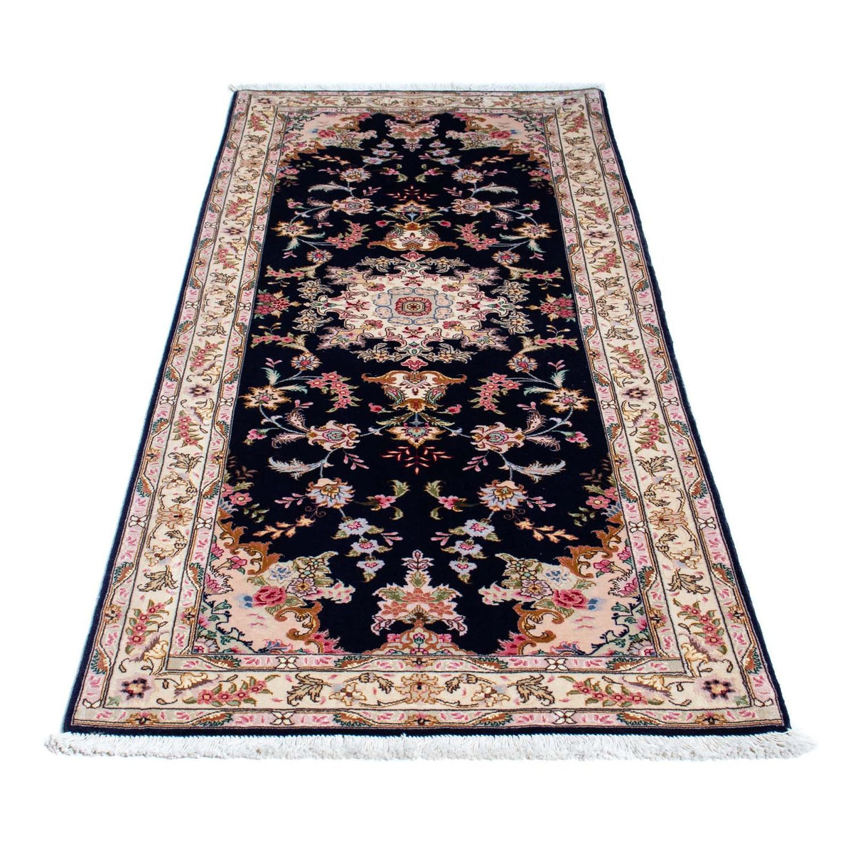 Runner Perser Rug - Tabriz - Royal - 198 x 82 cm - dark blue