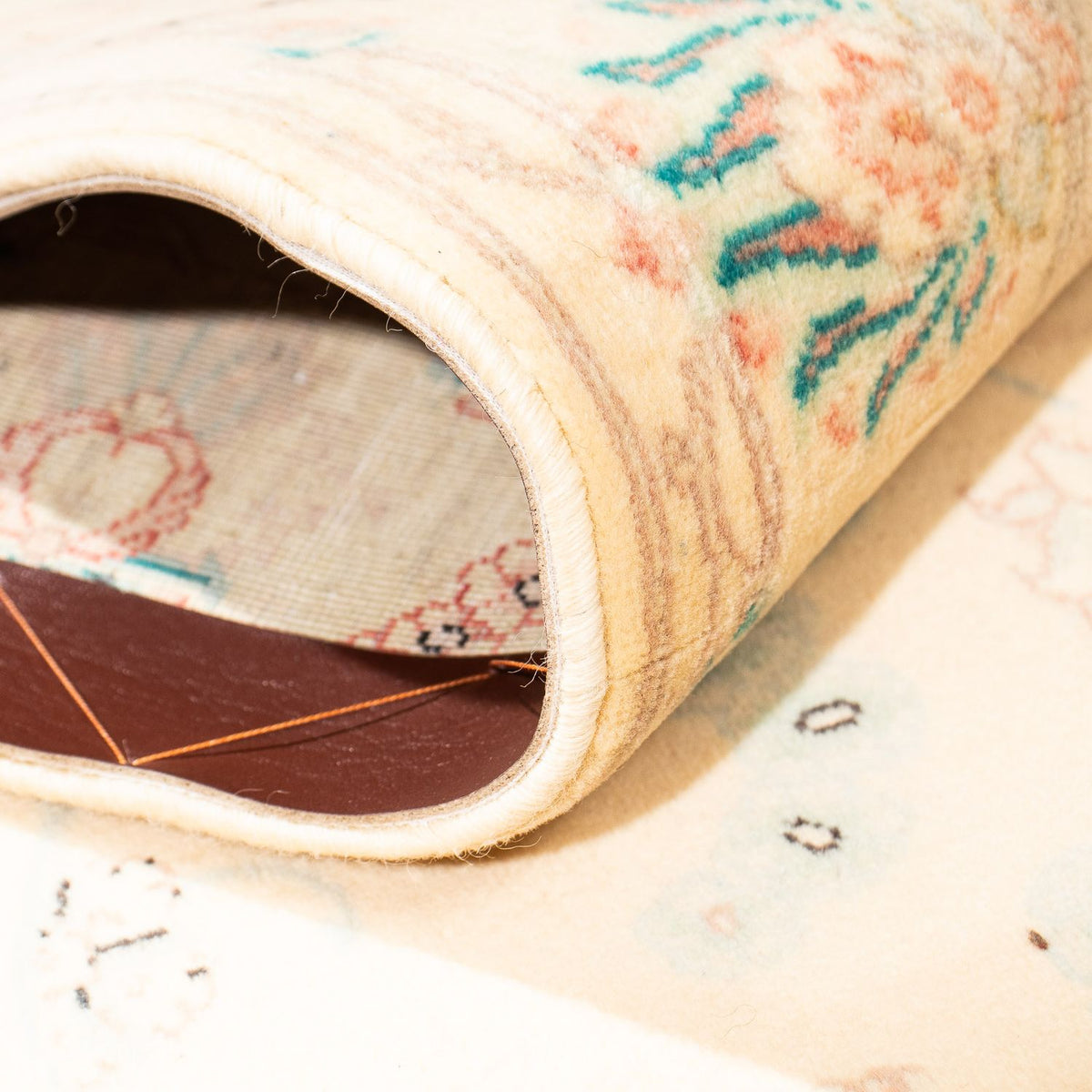 Runner Perser Rug - Tabriz - Royal - 292 x 79 cm - light brown