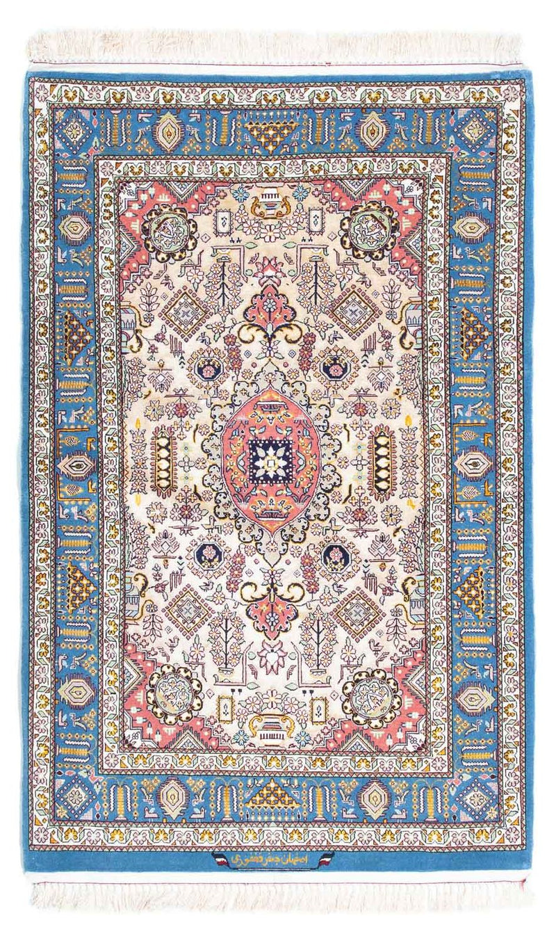 Perser Rug - Isfahan - Premium - 126 x 83 cm - light blue