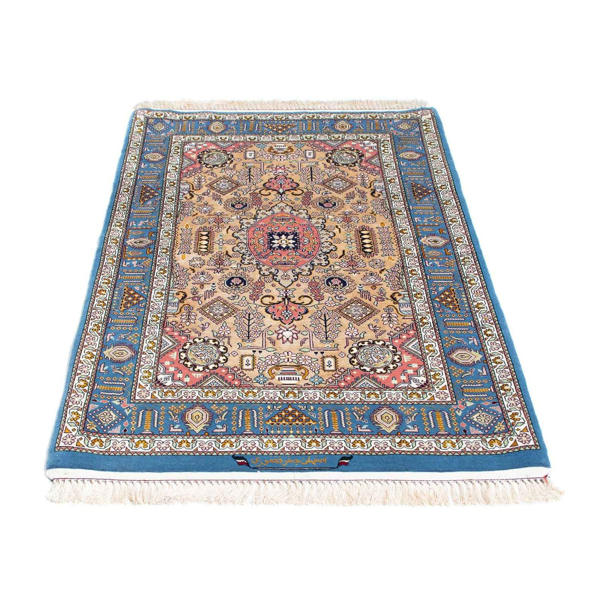 Perser Rug - Isfahan - Premium - 126 x 83 cm - light blue