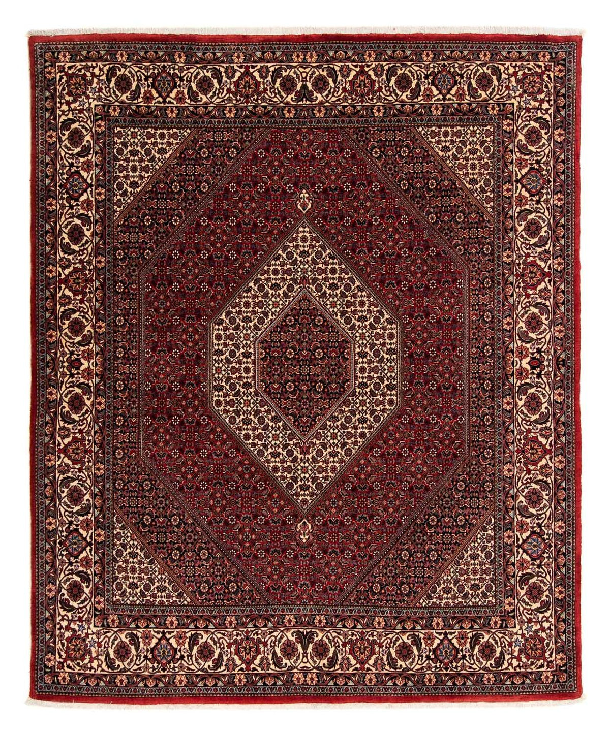 Perser Rug - Bidjar - 247 x 202 cm - dark red