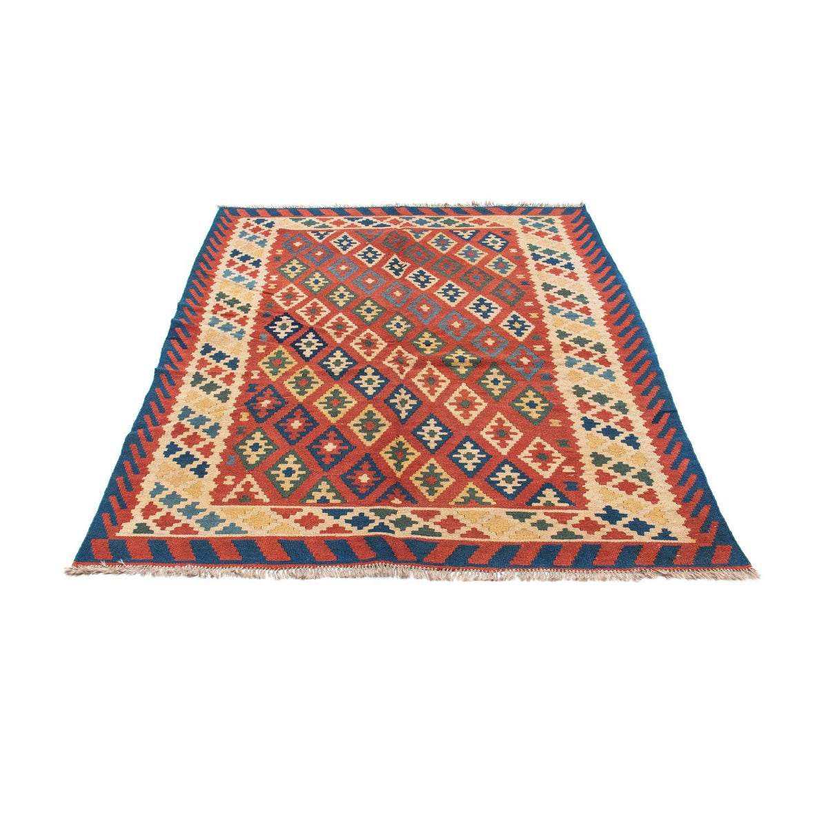 Kelim Rug - Oriental - 206 x 156 cm - dark red