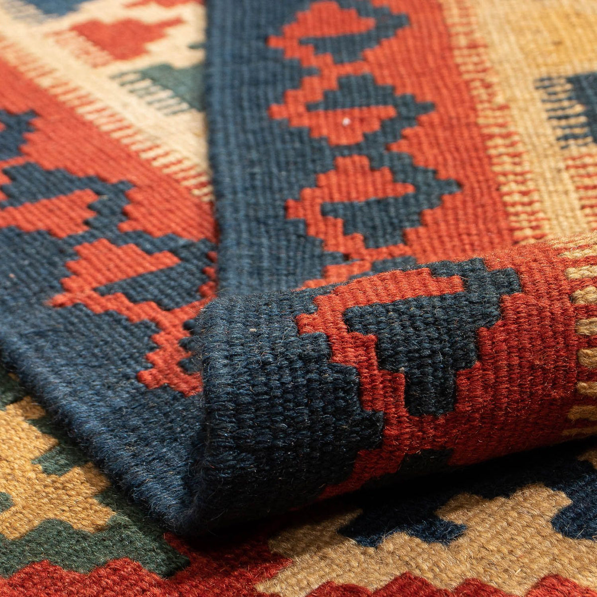 Kelim Rug - Oriental - 211 x 146 cm - dark red