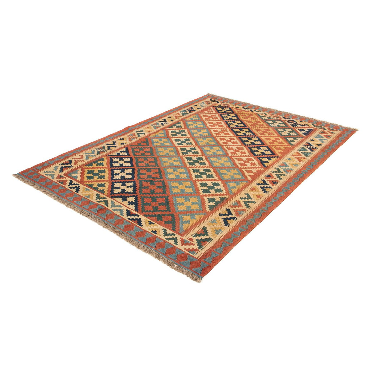 Kelim Rug - Oriental - 218 x 145 cm - brown