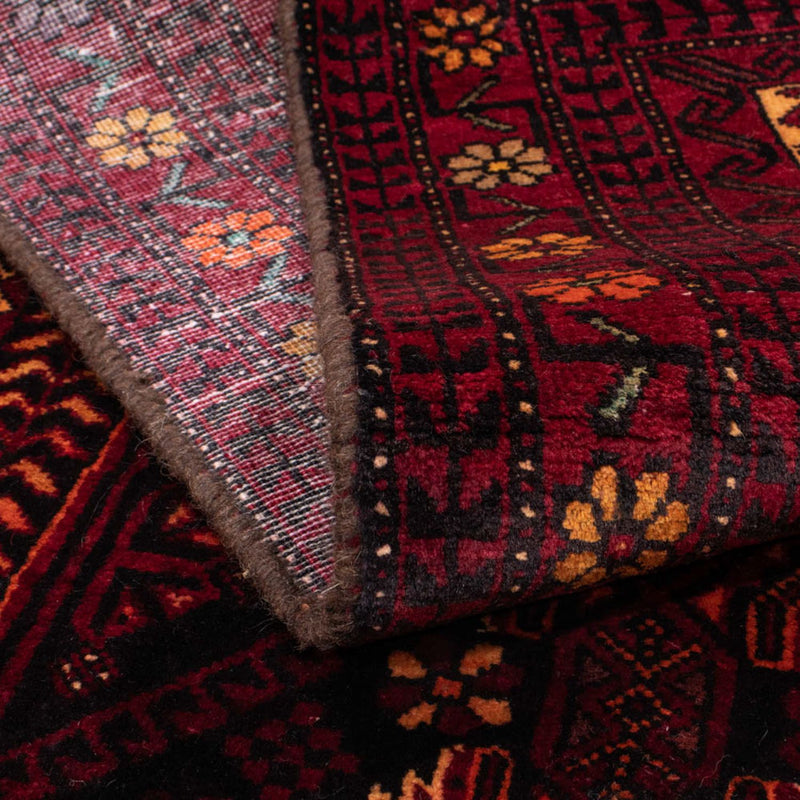 Runner Belutsch Rug - 216 x 102 cm - dark red