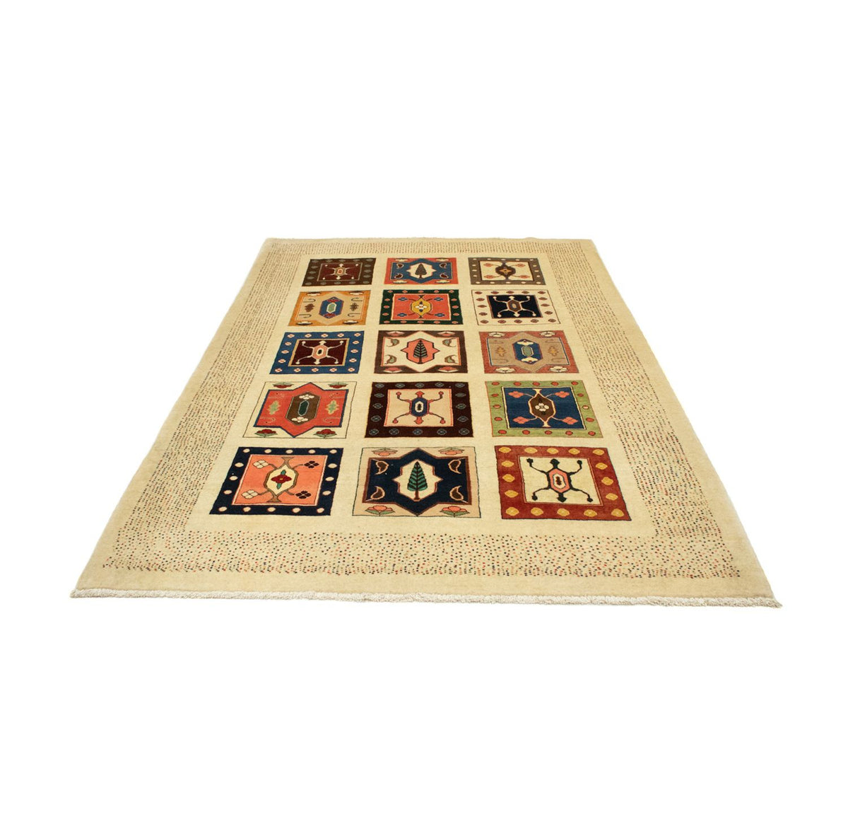 Gabbeh Rug - Loribaft Perser - 242 x 158 cm - beige