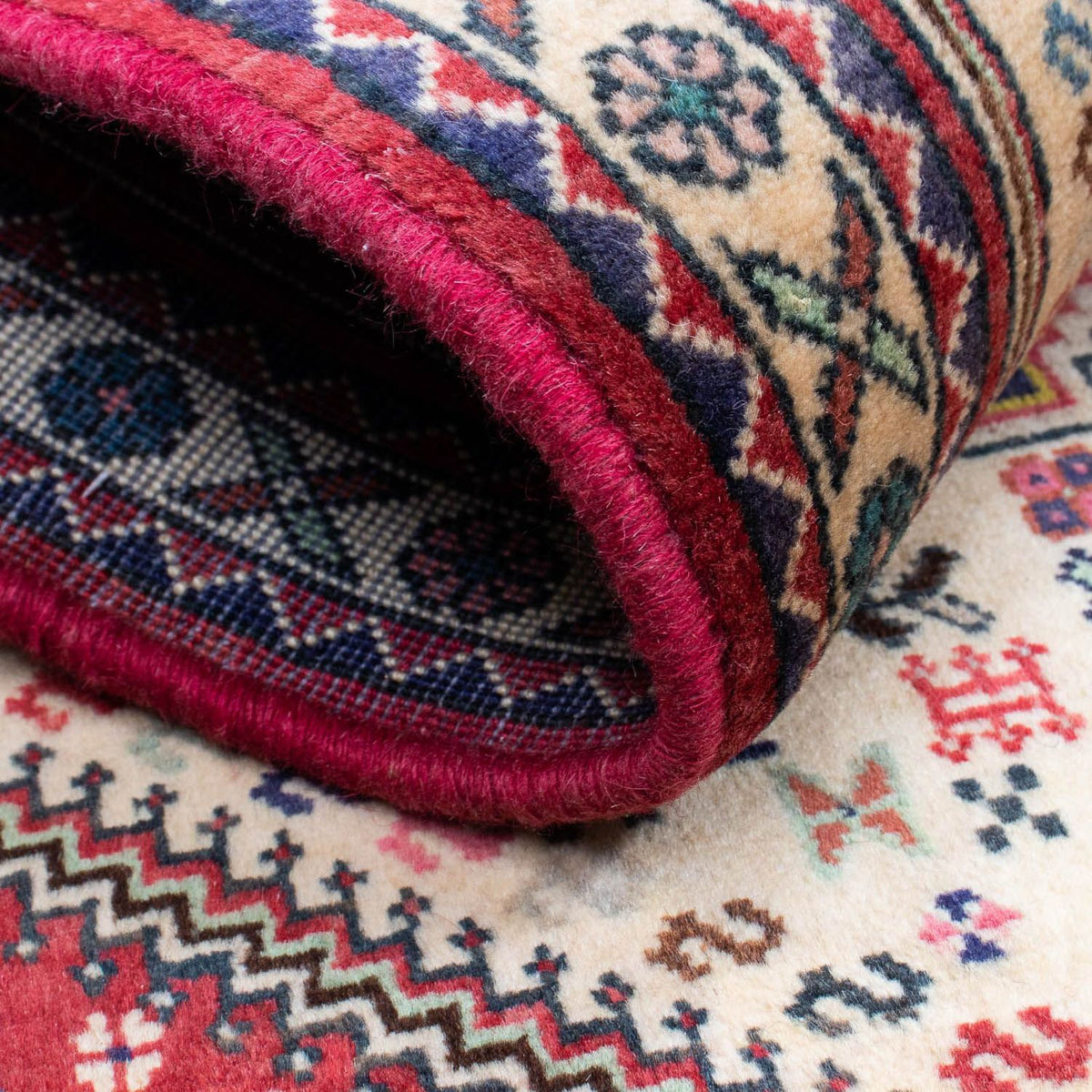 Perser Rug - Nomadic - 124 x 76 cm - light red