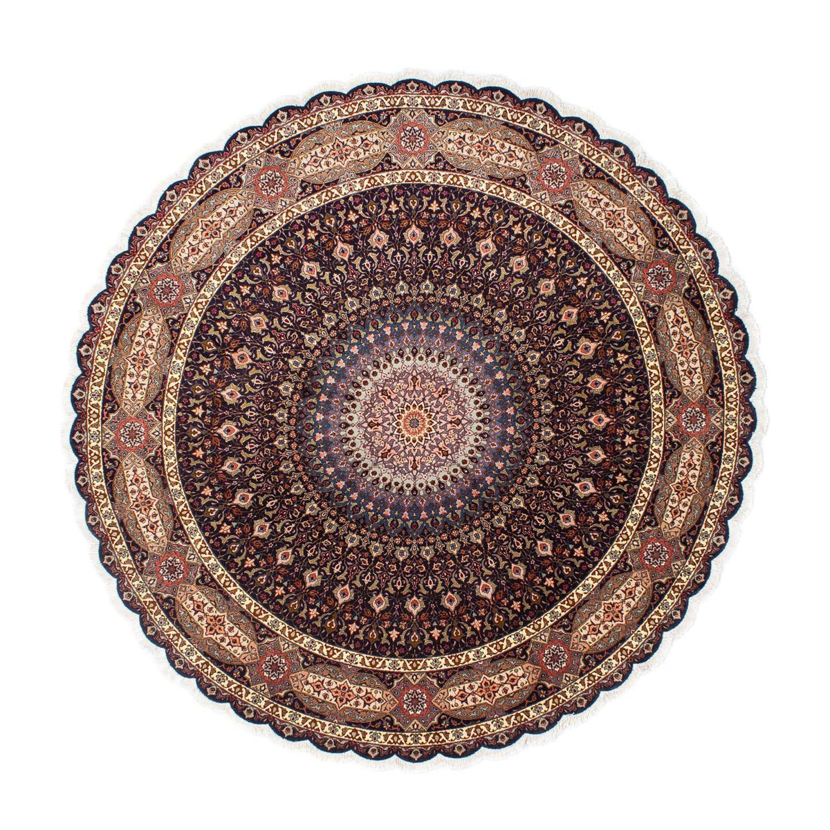 Perser Rug - Tabriz - Royal round  - 240 x 240 cm - dark blue