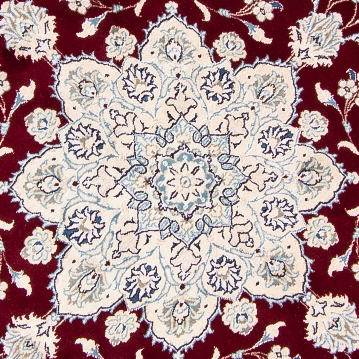 Perser Rug - Nain round  - 245 x 245 cm - dark red