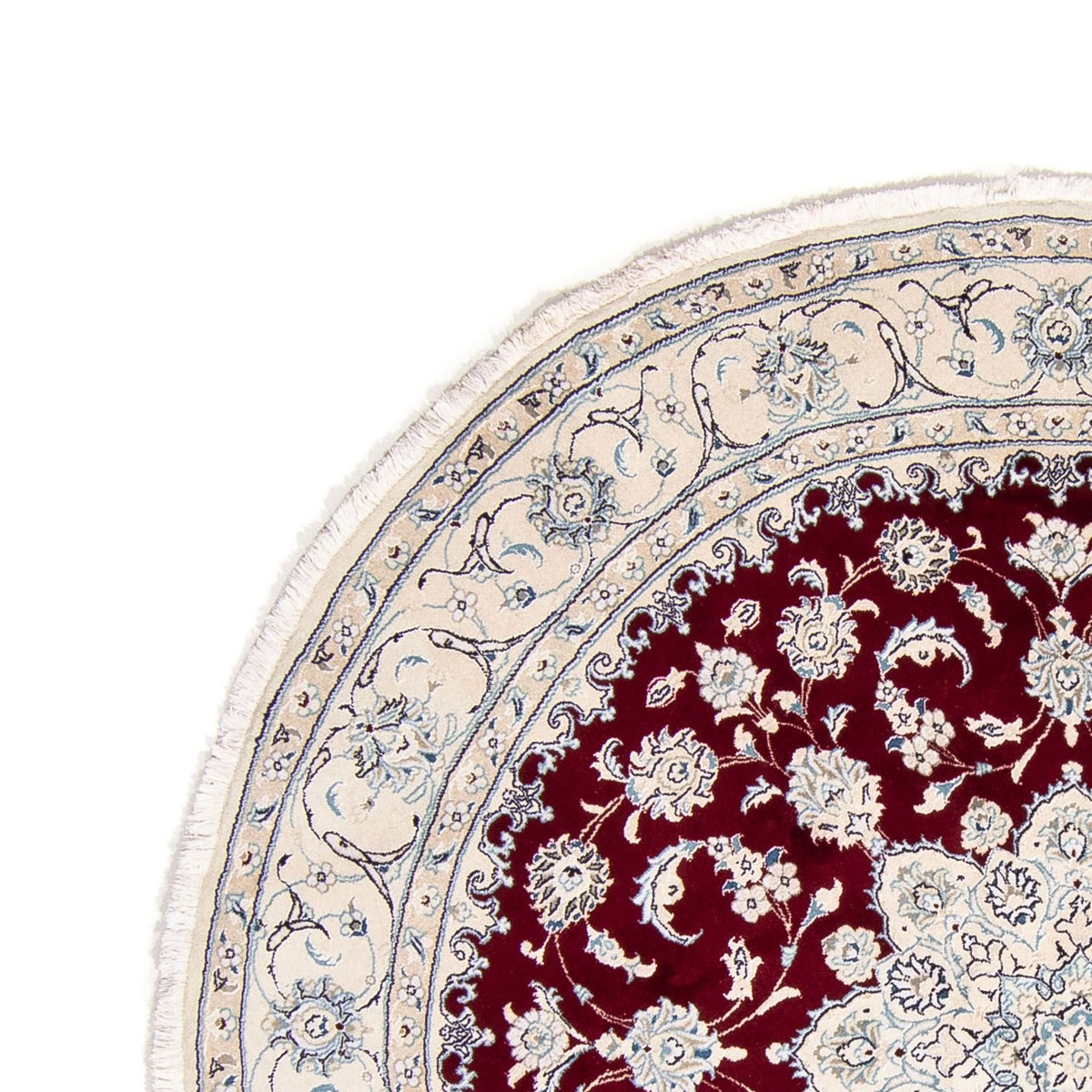 Perser Rug - Nain round  - 245 x 245 cm - dark red