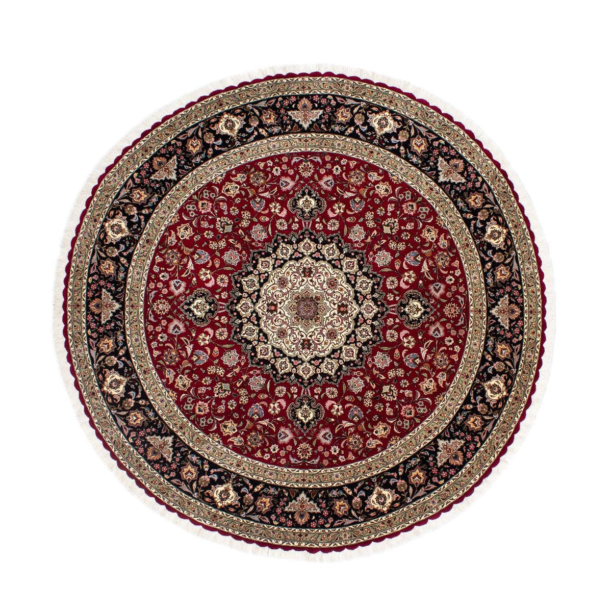 Perser Rug - Tabriz - Royal round  - 245 x 245 cm - dark red