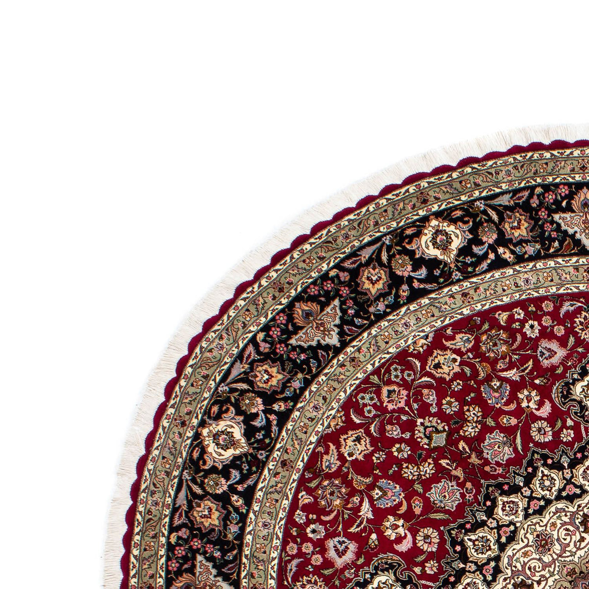 Perser Rug - Tabriz - Royal round  - 245 x 245 cm - dark red