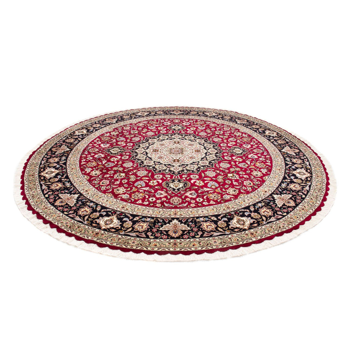 Perser Rug - Tabriz - Royal round  - 245 x 245 cm - dark red