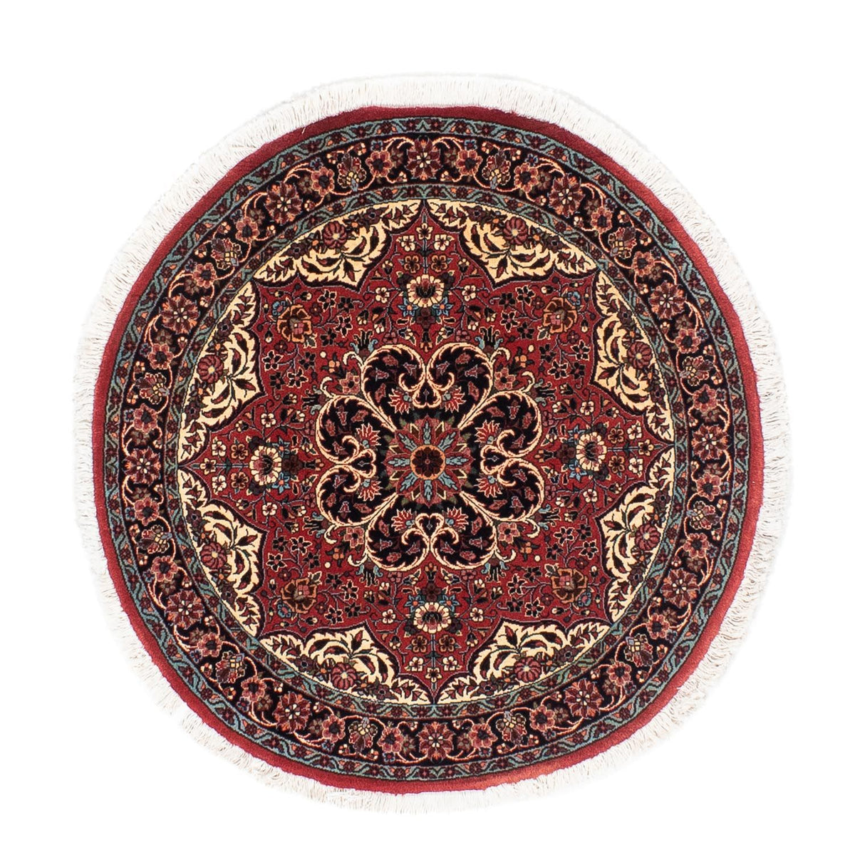 Perser Rug - Bidjar round  - 100 x 100 cm - dark red