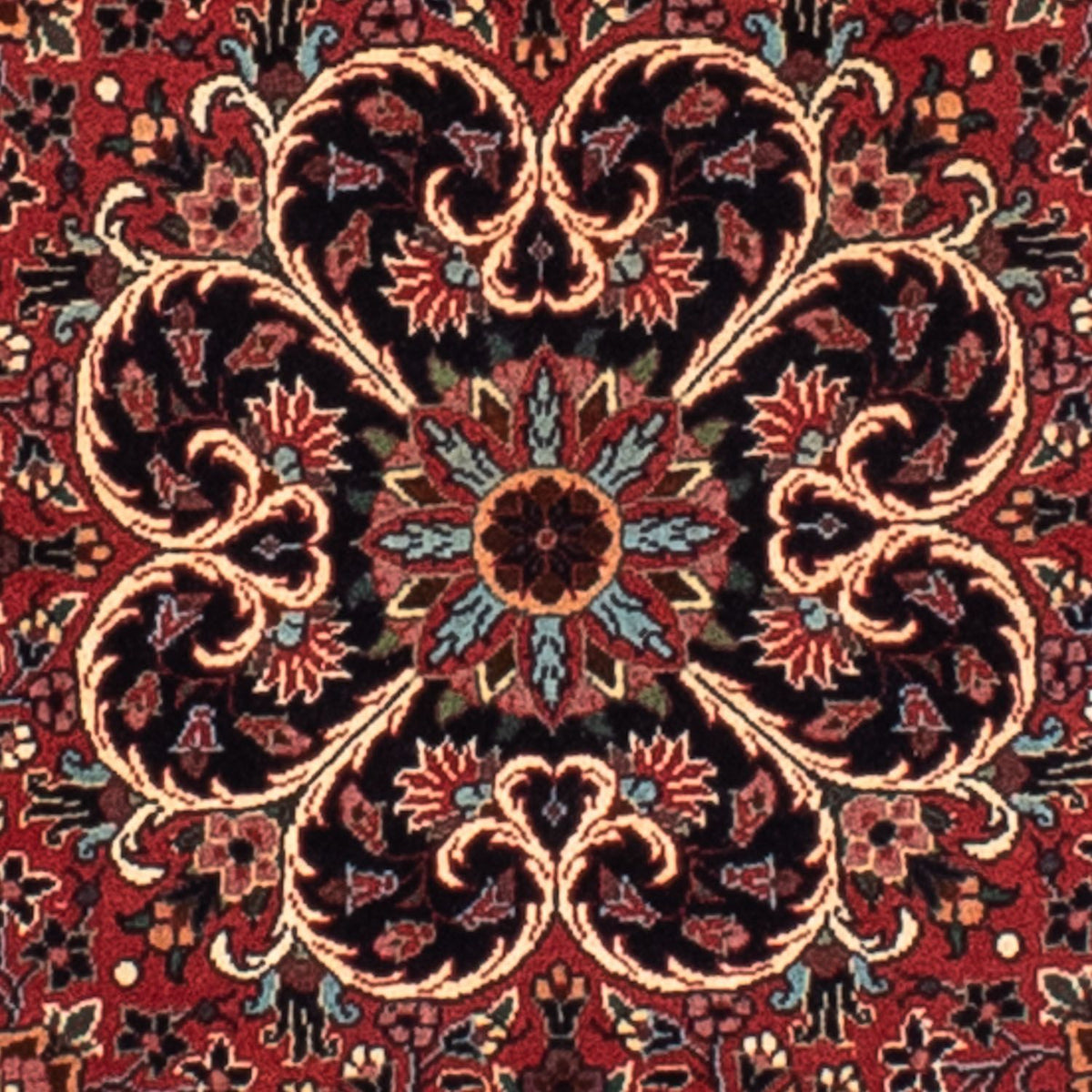 Perser Rug - Bidjar round  - 100 x 100 cm - dark red