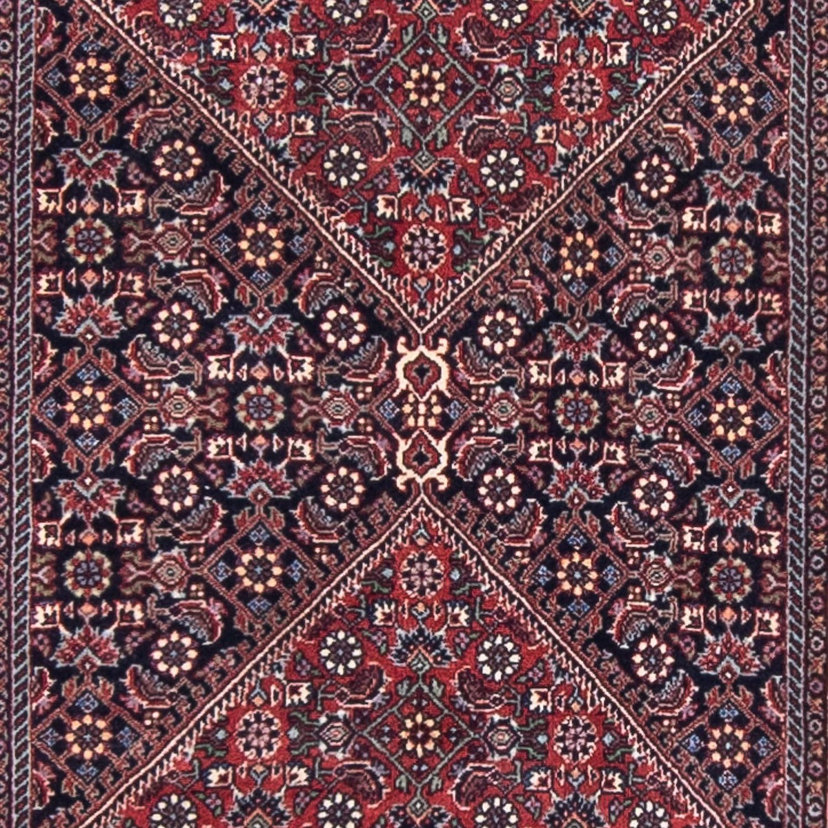 Runner Perser Rug - Bidjar - 380 x 75 cm - dark red