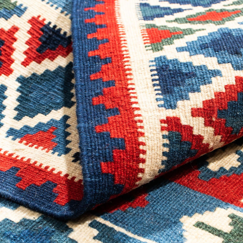 Kelim Rug - Oriental square  - 104 x 103 cm - dark red