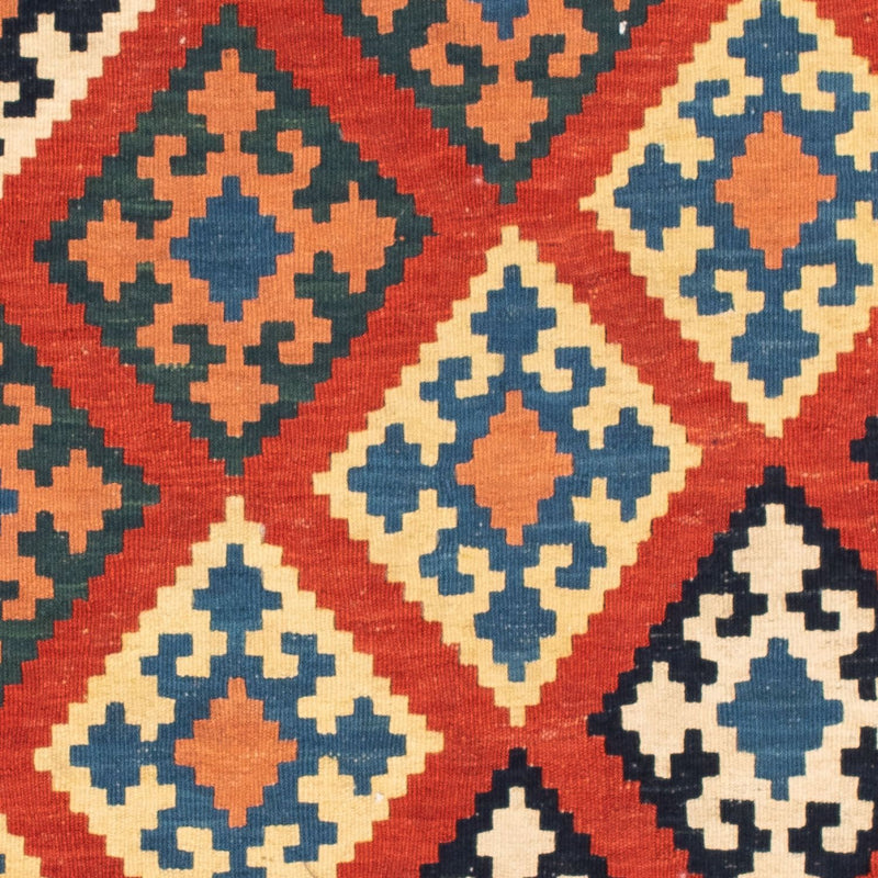 Kelim Rug - Oriental square  - 105 x 101 cm - red