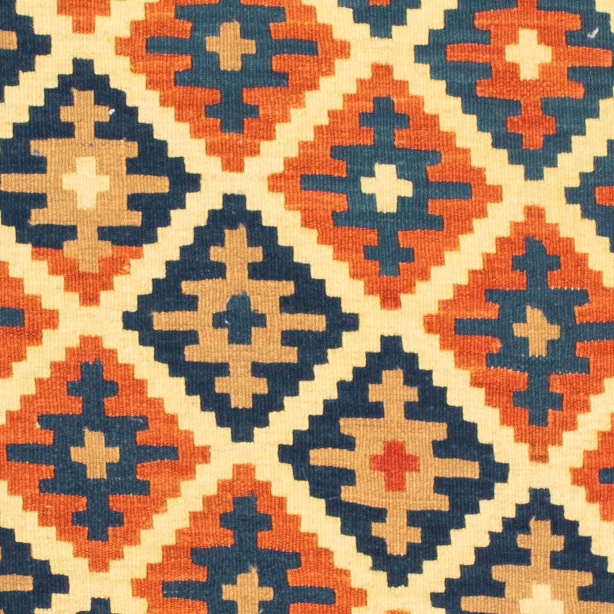 Kelim Rug - Oriental square  - 100 x 100 cm - beige