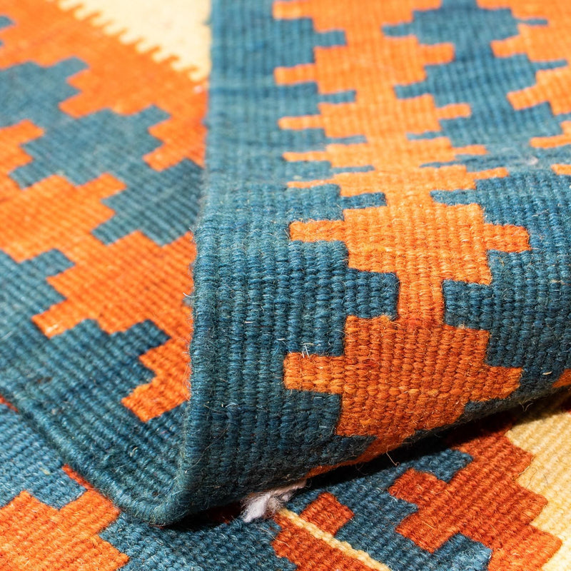 Kelim Rug - Oriental square  - 102 x 102 cm - dark blue