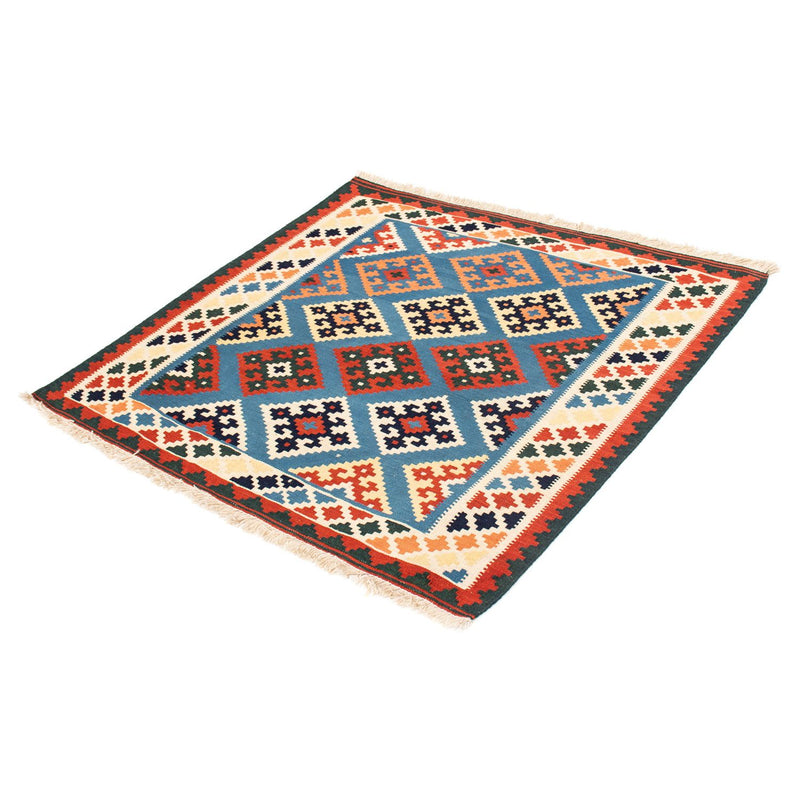 Kelim Rug - Oriental square  - 104 x 100 cm - dark blue