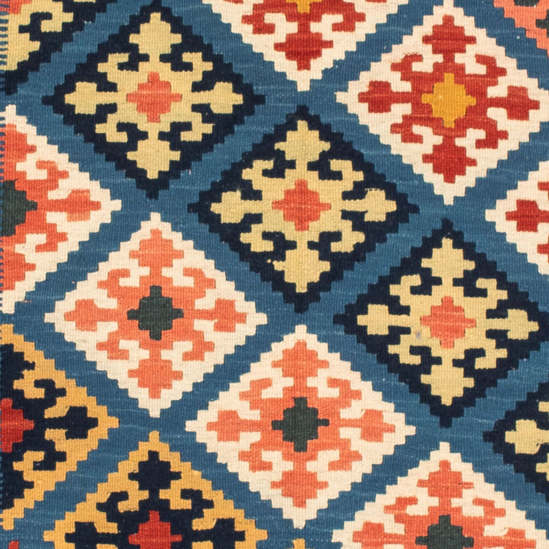 Kelim Rug - Oriental square  - 106 x 102 cm - dark blue