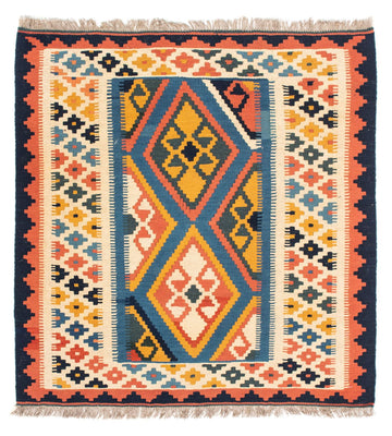 Kelim Rug - Oriental square  - 103 x 100 cm - blue