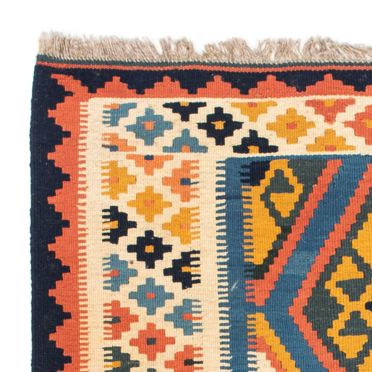 Kelim Rug - Oriental square  - 103 x 100 cm - blue