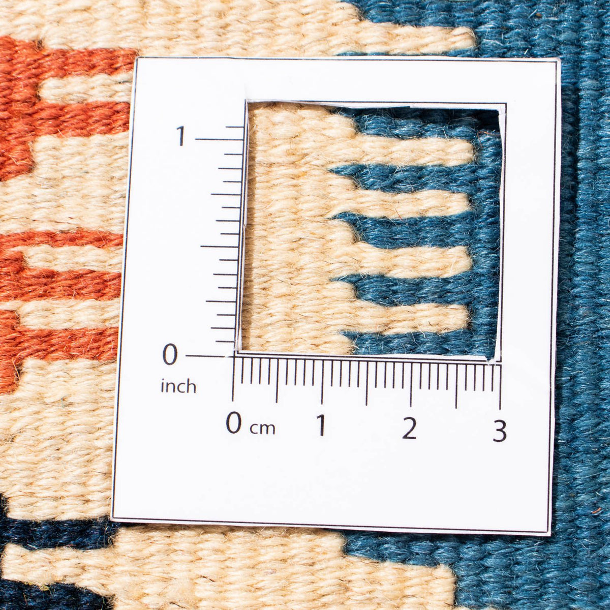 Kelim Rug - Oriental square  - 103 x 100 cm - blue