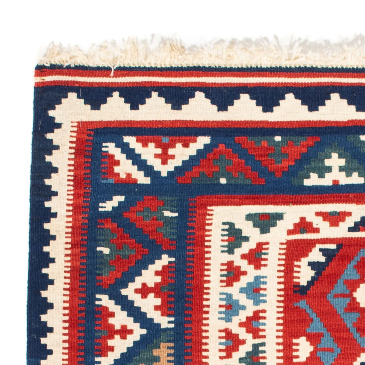 Kelim Rug - Oriental square  - 98 x 93 cm - dark blue