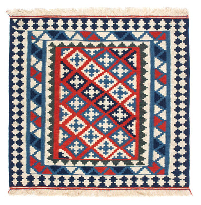 Kelim Rug - Oriental square  - 103 x 100 cm - dark blue