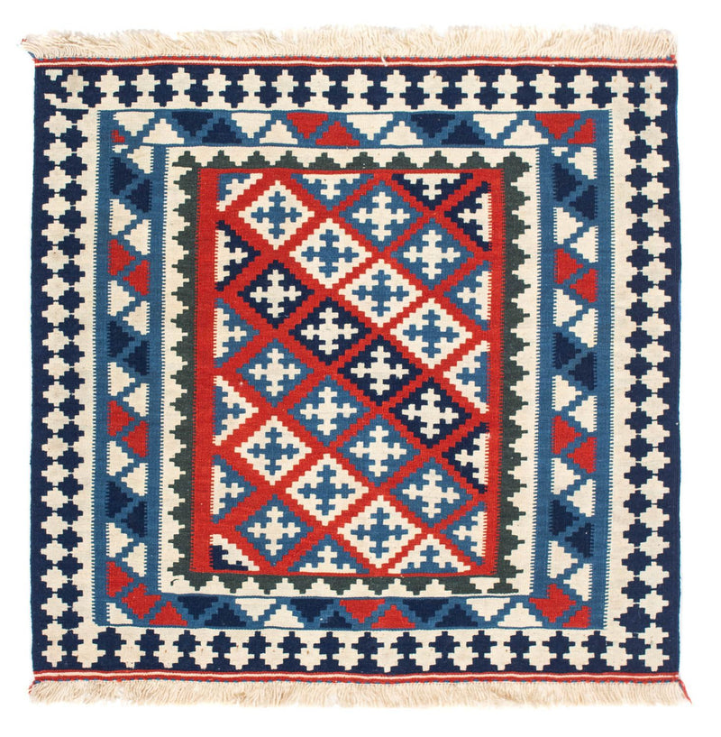 Kelim Rug - Oriental square  - 103 x 100 cm - dark blue