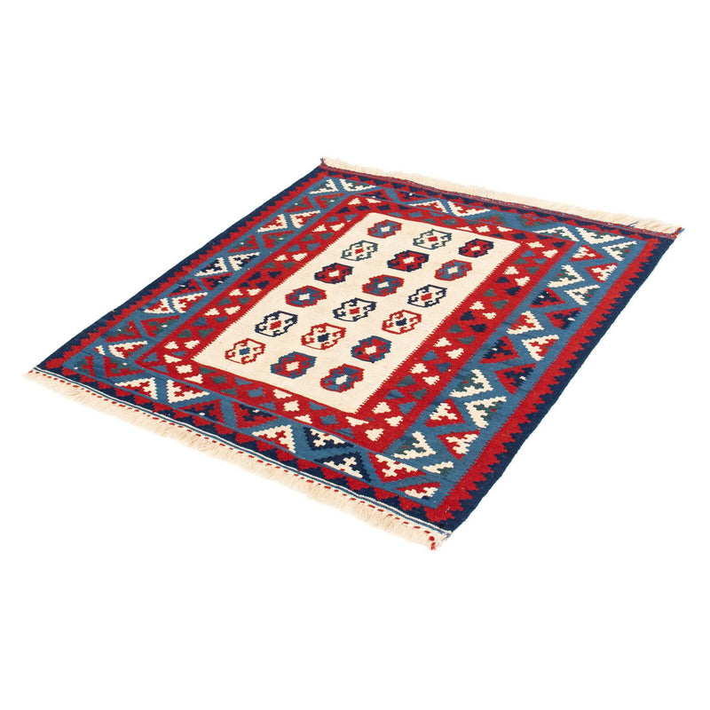 Kelim Rug - Oriental square  - 100 x 100 cm - beige