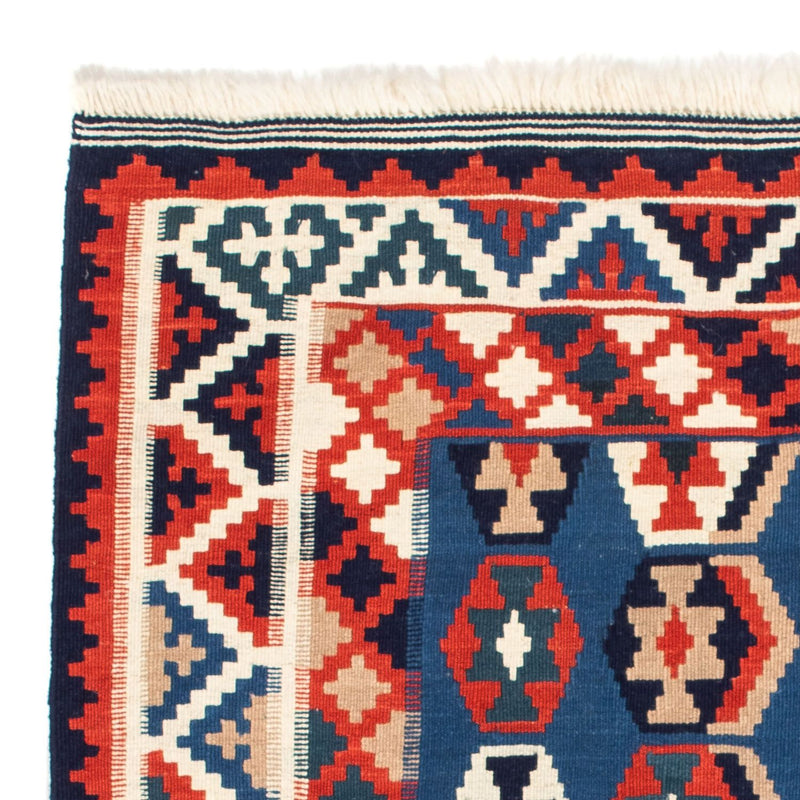 Kelim Rug - Oriental square  - 105 x 105 cm - dark blue