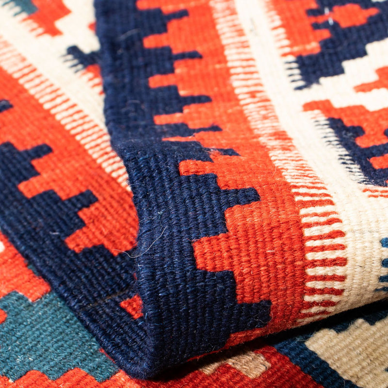 Kelim Rug - Oriental square  - 105 x 105 cm - dark blue