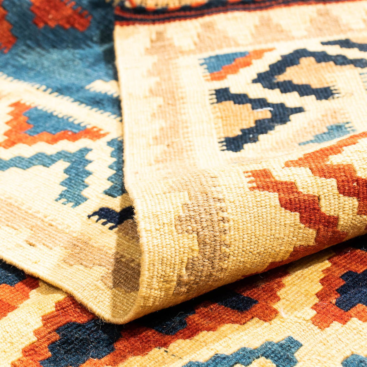 Kelim Rug - Oriental square  - 105 x 102 cm - multicolored