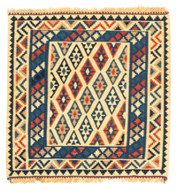 Kelim Rug - Oriental square  - 100 x 100 cm - beige
