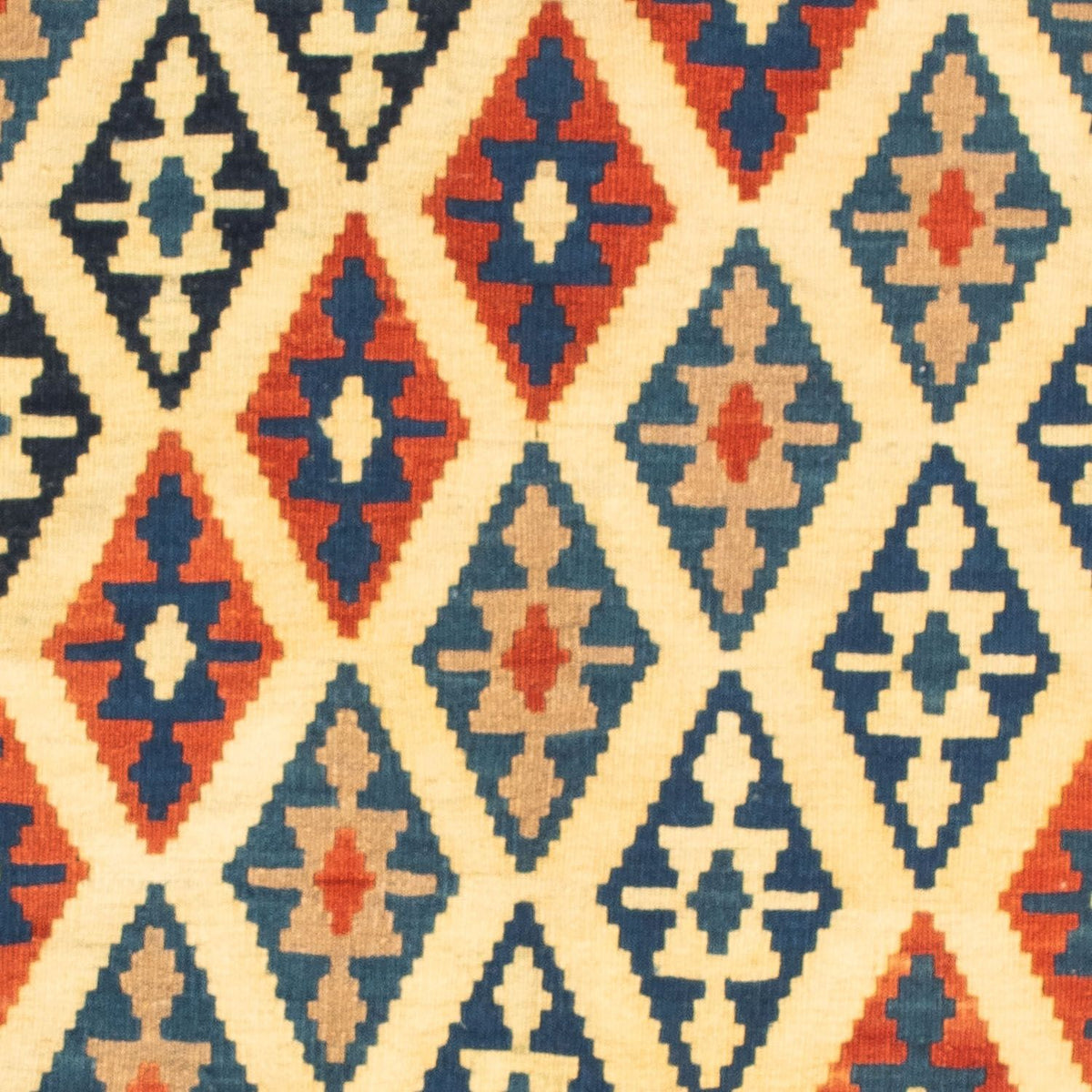 Kelim Rug - Oriental square  - 100 x 100 cm - beige