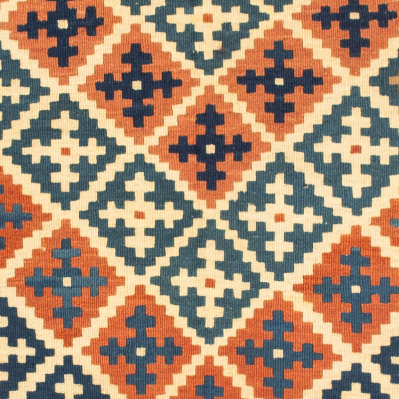 Kelim Rug - Oriental square  - 105 x 103 cm - orange