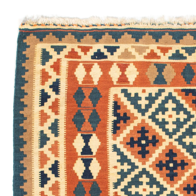 Kelim Rug - Oriental square  - 105 x 103 cm - orange