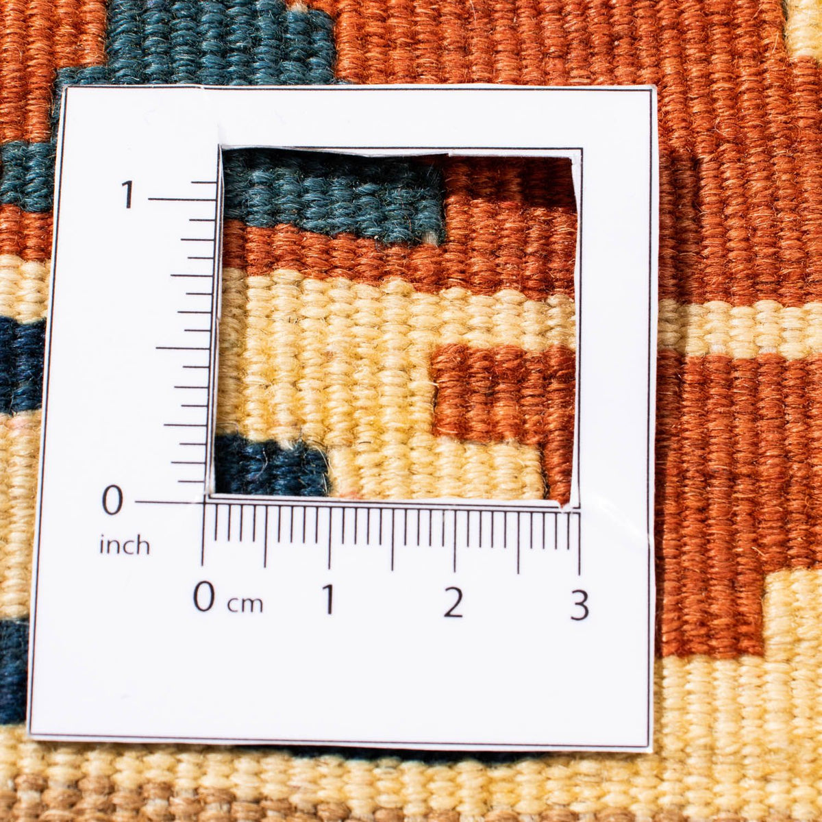 Kelim Rug - Oriental square  - 105 x 103 cm - orange