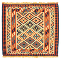 Kelim Rug - Oriental square  - 103 x 100 cm - beige