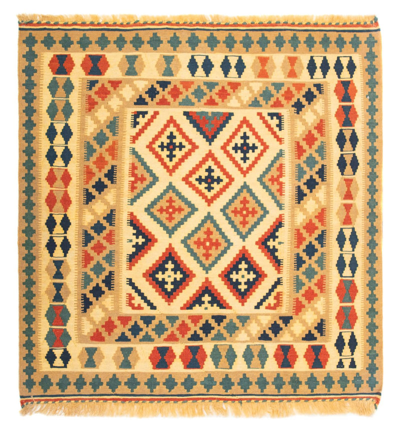 Kelim Teppich - Oriental 105 x 103 cm - mehrfarbig