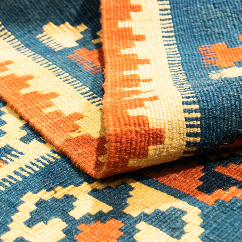 Kelim Rug - Oriental square  - 105 x 103 cm - dark blue