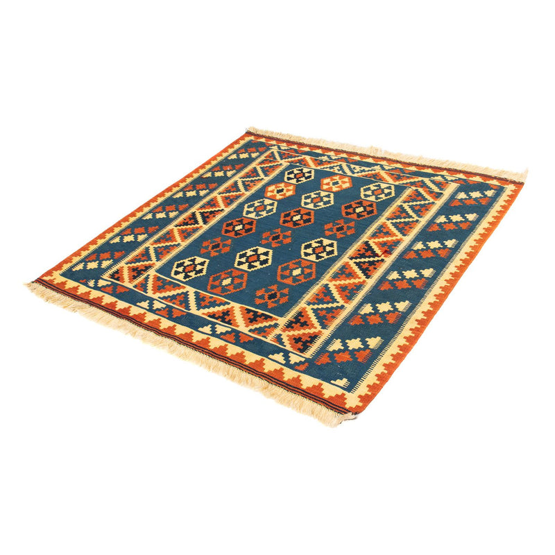 Kelim Rug - Oriental square  - 105 x 103 cm - dark blue