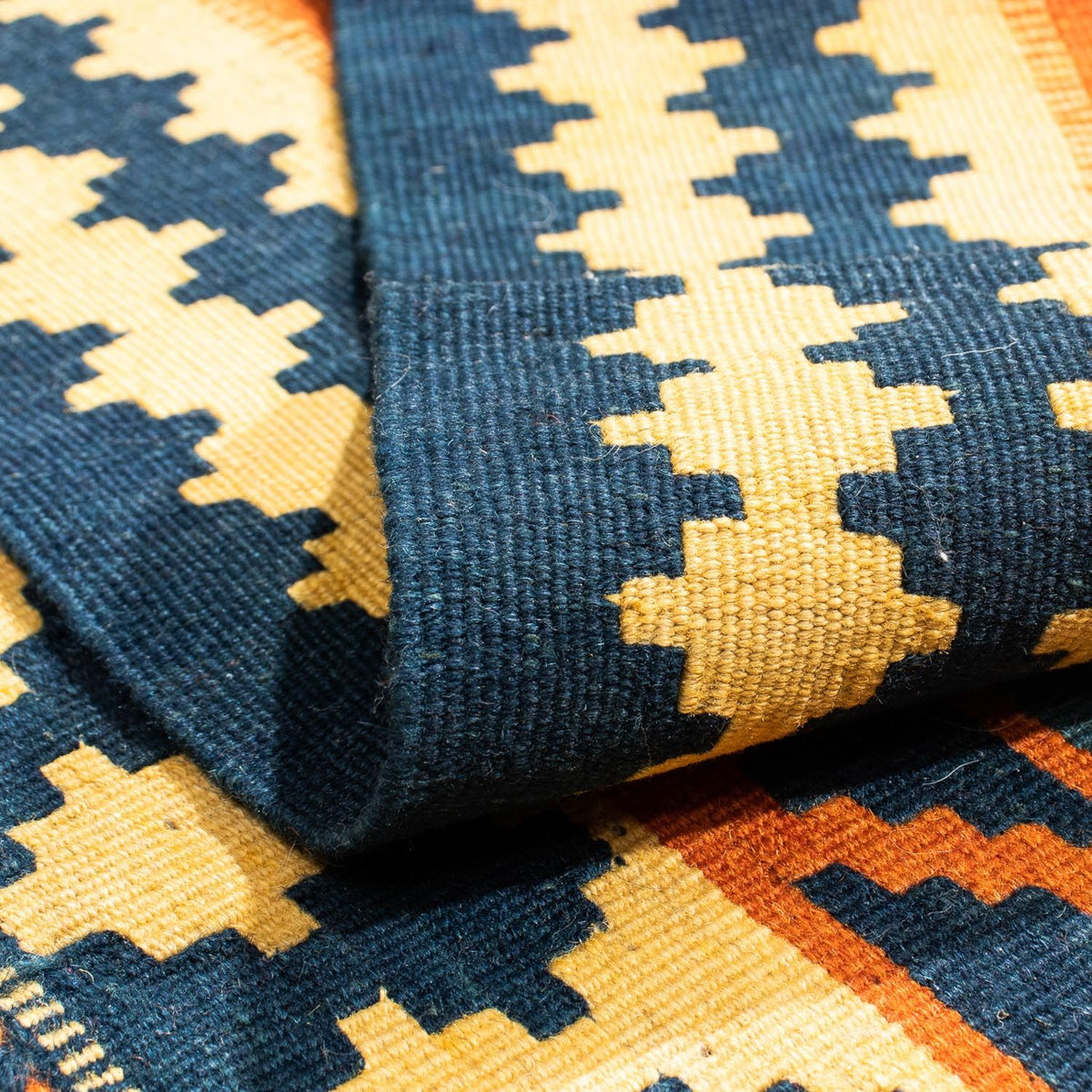 Kelim Rug - Oriental square  - 107 x 100 cm - light beige